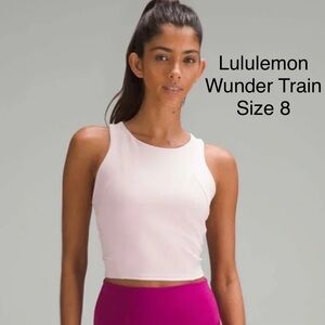 lululemon Wunder Train Racerback Tank Top -Flush Pink -Size 8